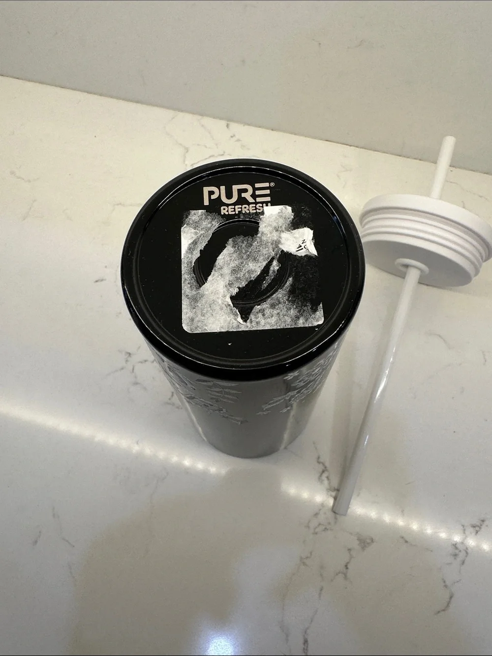 Black Travel Tumbler with Straw - 'Let's Assume I'm Right'